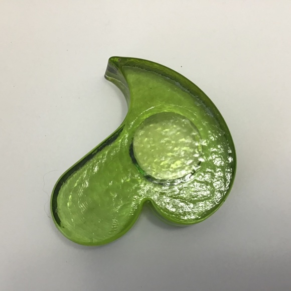 Vintage Green Glass Heart Shaped Tea Light Holder from Sea Glasbruk - Picture 4 of 6